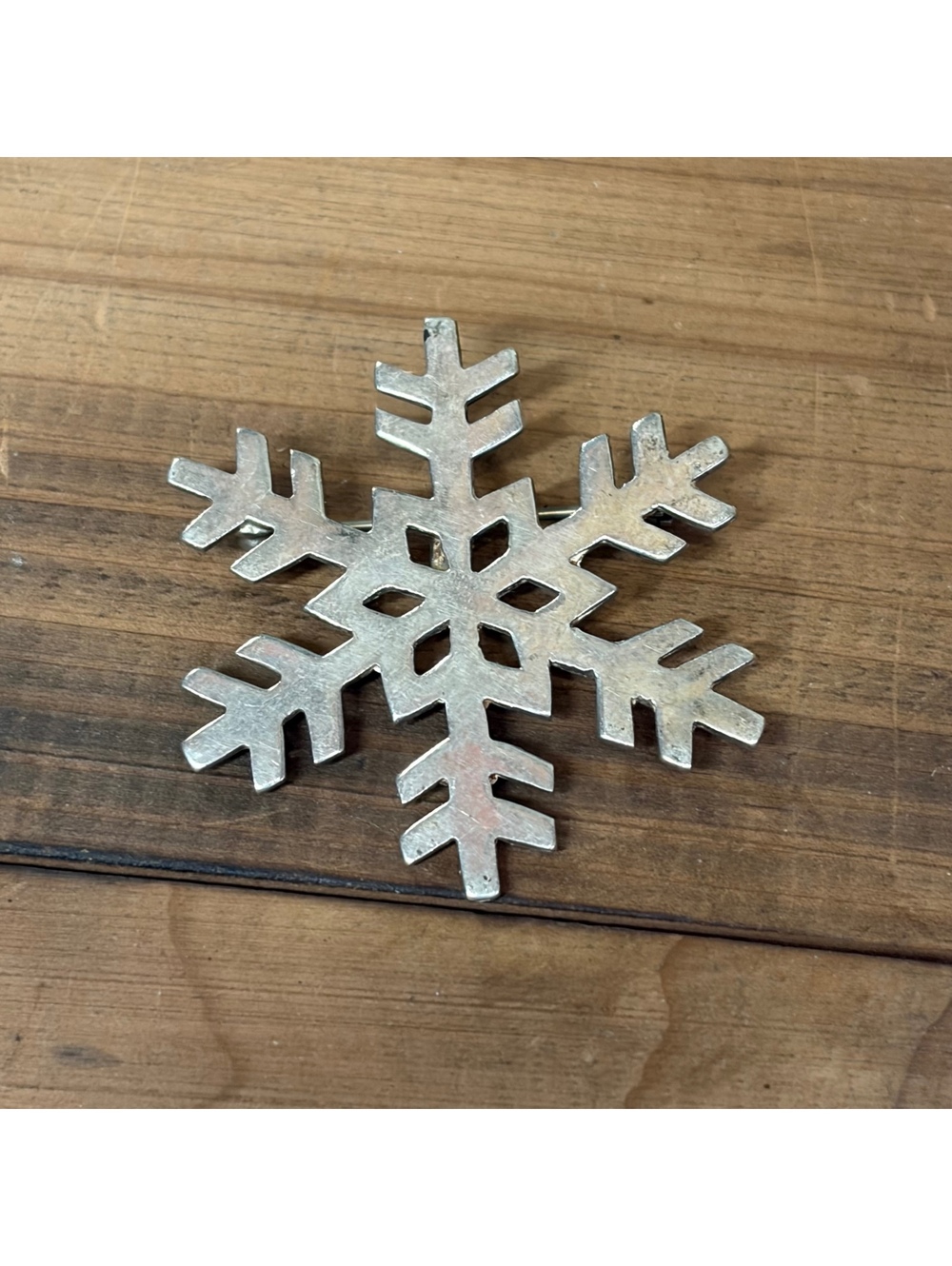 Snowflake sterling silver pendant/brooch vintage